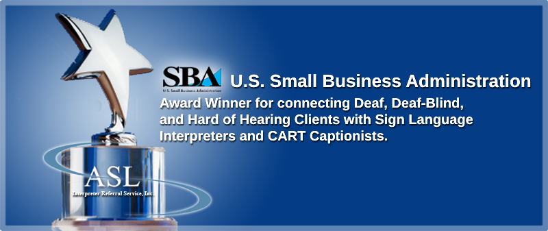Award-Winning Sign Language Interpreter Service! 